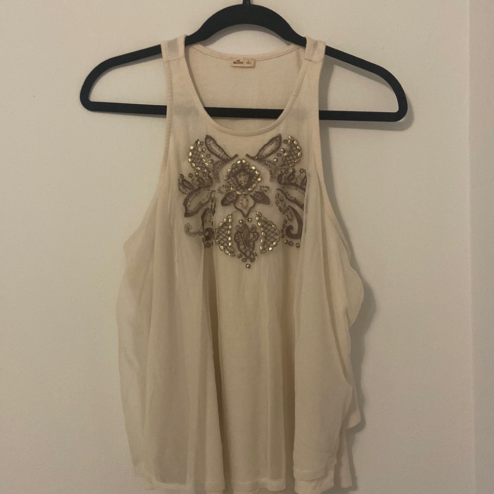 Beige Hollister Tank Top Blouse